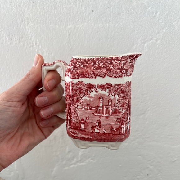 Mason’s Vista Pink Square Creamer vintage ironstone English China transferware - Picture 9 of 10